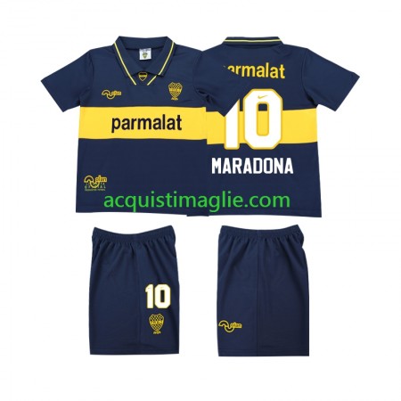 Divisa di Calcio CA Boca Juniors MARADONA 10 1993 1995 Retro Bambino Prima